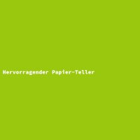 Hervorragender Papier-Teller