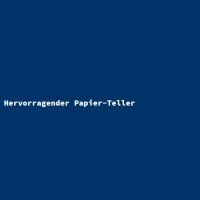 Hervorragender Papier-Teller