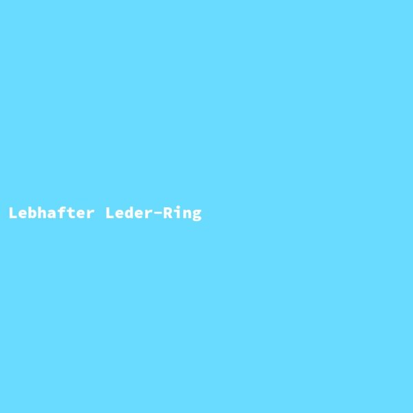 Lebhafter Leder-Ring