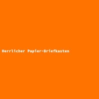 Herrlicher Papier-Briefkasten