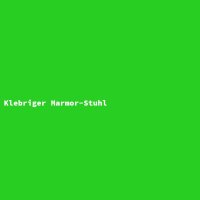 Klebriger Marmor-Stuhl