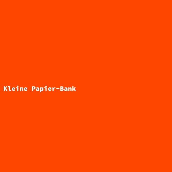 Kleine Papier-Bank