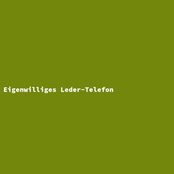 Eigenwilliges Leder-Telefon