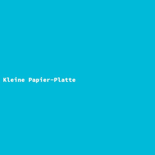 Kleine Papier-Platte