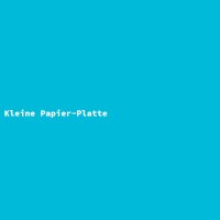 Kleine Papier-Platte
