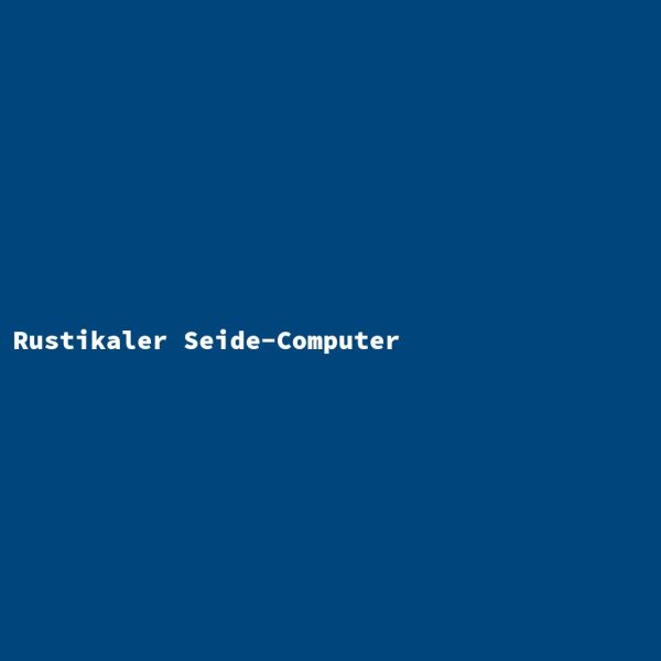 Rustikaler Seide-Computer