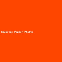 Klebrige Papier-Platte