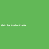 Klebrige Papier-Platte