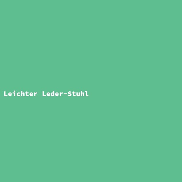 Leichter Leder-Stuhl