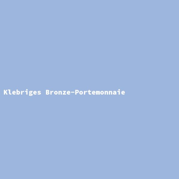 Klebriges Bronze-Portemonnaie