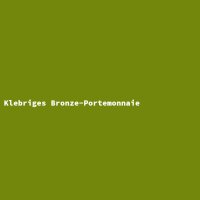 Klebriges Bronze-Portemonnaie